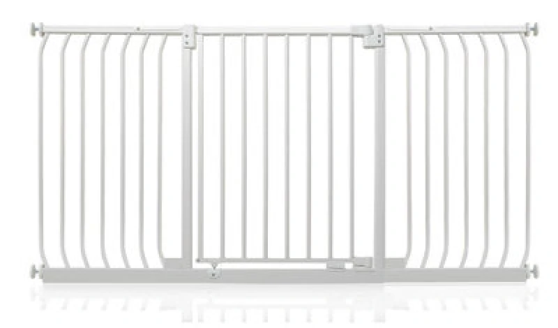 Image of Safetots Elite Pressure Safety Gate, 161Cm - 170Cm, Matt White, Pressure Fit Stair Gate