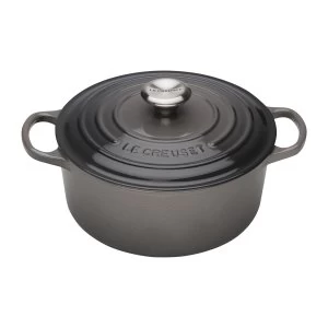 Image of Le Creuset Signature Cast Iron Round Casserole 28cm Flint
