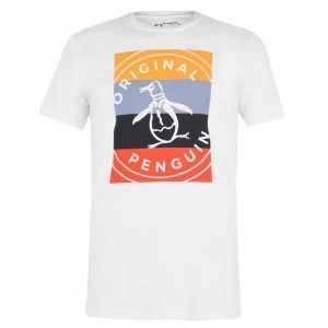 Image of Original Penguin Big Logo T Shirt - Bright White