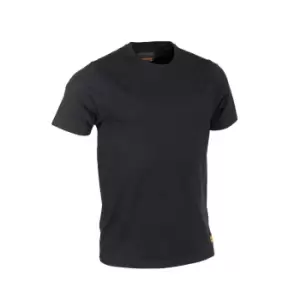 Image of Worktough Plain Black T-Shirt Black - M