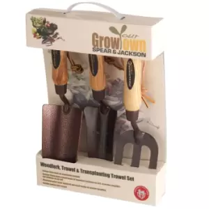 Image of Spear and Jackson Elements 3 Piece Carbon Steel Garden Hand Tool Set