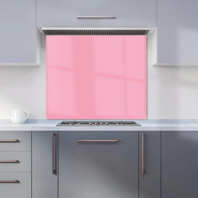 Image of Warren Reed - Designer Baby Pink Kitchen Splashback Size: 700mm x 650mm Pink Unisex 700mm x 650mm