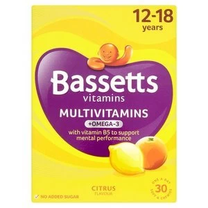 Image of Bassetts Vitamins 12-18 Multivitamins Omega 3 Pastilles 30s
