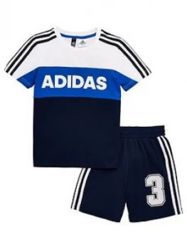 Image of Adidas Short Sleeve Tracksuit - White