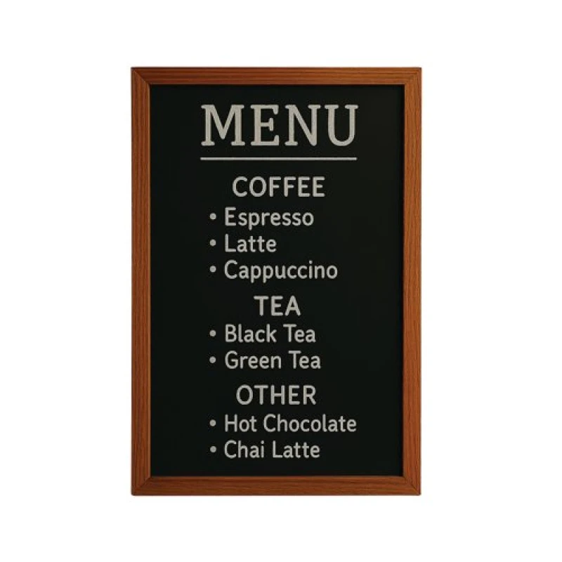 Image of Deflecto Deflecto Wall Mounted Chalkboard 300x400mm Teak WCB-30-40-TE WCB-30-40-TE