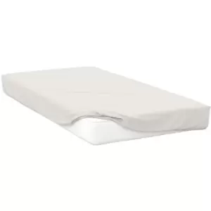 Image of Belledorm Premium Blend 500 Thread Count Fitted Sheet (Single) (Ivory) - Ivory