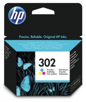 Image of HP 302 Tri Colour Ink Cartridge