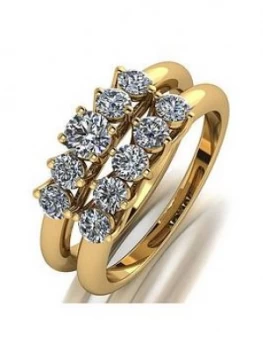 Image of Moissanite 9Ct Yellow Gold 1Ct Total 5 Stone Bridal Set