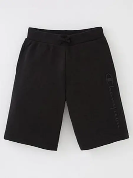 Image of Champion Boys Champion Shorts - Black Size S=7-8 Years Black VGGJN Unisex S=7-8 YEARS