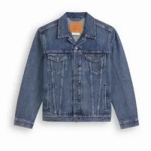 Image of Levis The Trucker Jacket Broadway, Dark Indigo - Worn In, Male, Jackets & Outerwear, 72334-0573