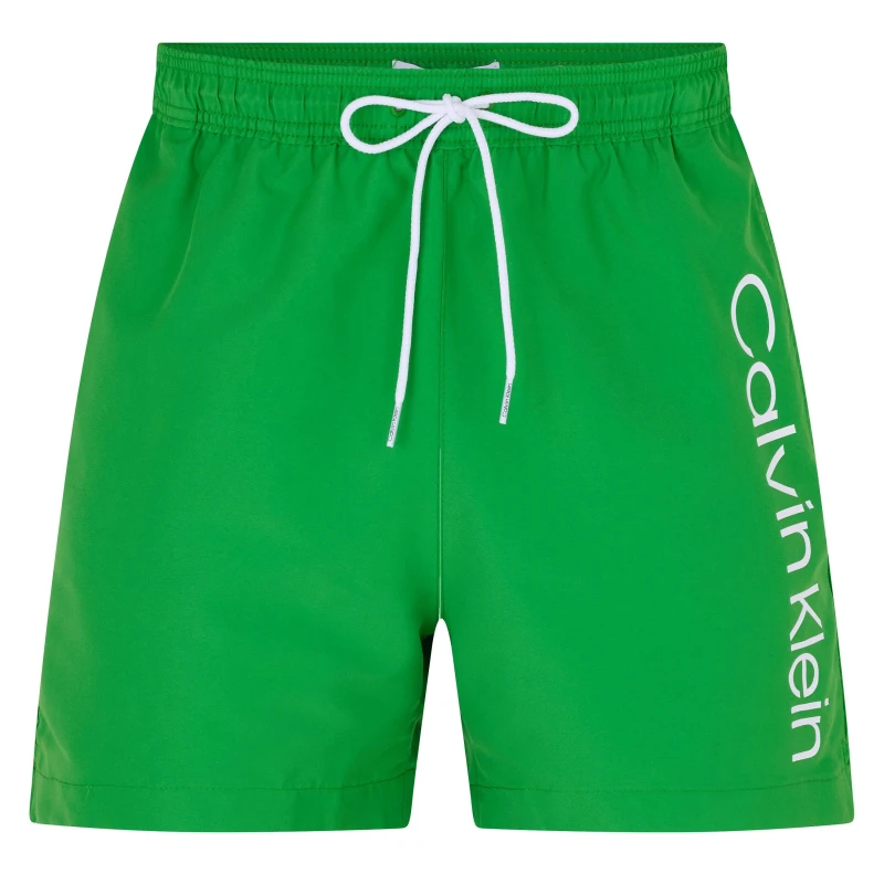 Image of Calvin Klein Large Logo Swim Shorts Green Apple 26 male 2XL