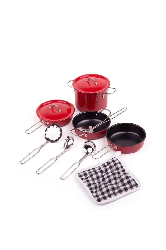 Image of Tidlo Non-Stick Cookware Set Red