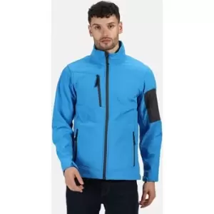 Image of Professional ARCOLA Waterproof Softshell Jacket mens Tracksuit jacket in Blue - Sizes UK M,UK L,UK XL,UK XXL,UK 3XL