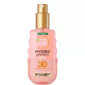 Image of Garnier Ambre Solaire Invisible Protect Glow Transparent SPF30 Sun Cream Spray - Watermelon 150ml