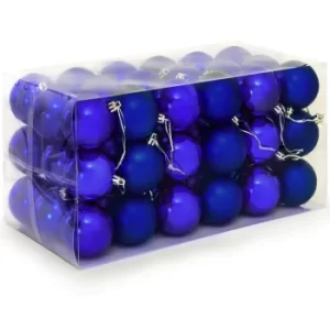 Image of Christmas Baubles 54Pcs Blue
