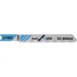 Image of Bosch U118 G Metal Cutting Jigsaw Blades Pack of 3