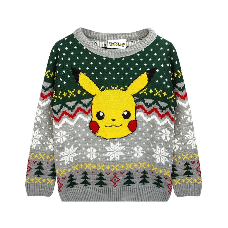 Image of Pokemon Christmas Jumper Grey male