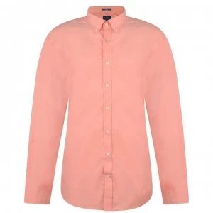 Image of Gant Gant Long Sleeved Poplin Shirt Mens - Coral 859