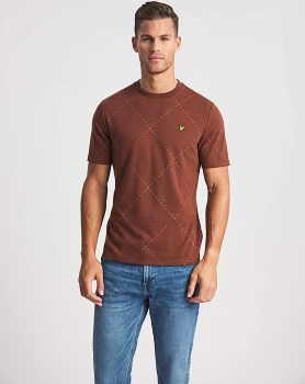 Image of Lyle & Scott Brushed Argyle T-Shirt