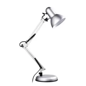 Image of Premier Housewares Adjustable Studio Desk Lamp - Silver Grey