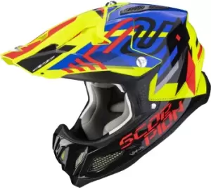 Image of Scorpion VX-22 Air Neox Motocross Helmet, blue-yellow, Size S, blue-yellow, Size S