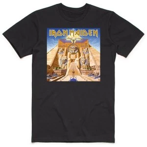 Image of Iron Maiden - Powerslave Album Cover Box Mens Medium T-Shirt - Black
