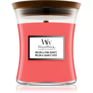Image of Woodwick Melon & Pink Quartz Scented Candle 85g