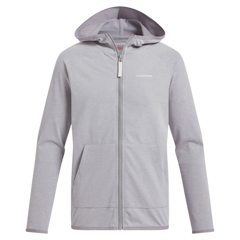 Image of Full zip hoodie for kids Craghoppers Nosilife Frey Gris Unisex 11/12 ans