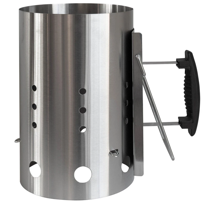 Image of George Foreman Stainless Steel Chimney Starter, Silver GFCMS19