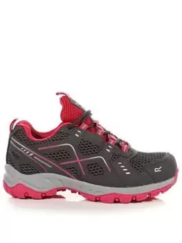 Image of Regatta Vendeavour ES Waterproof Junior Low Boot, Grey/Pink, Size 10 Younger