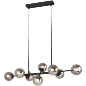 Image of Italux Erimida Industrial, Retro 8 Light Bar Pendant Ceiling Light, G9