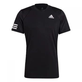 Image of adidas Club Tennis 3-Stripes T-Shirt Mens - Black / White