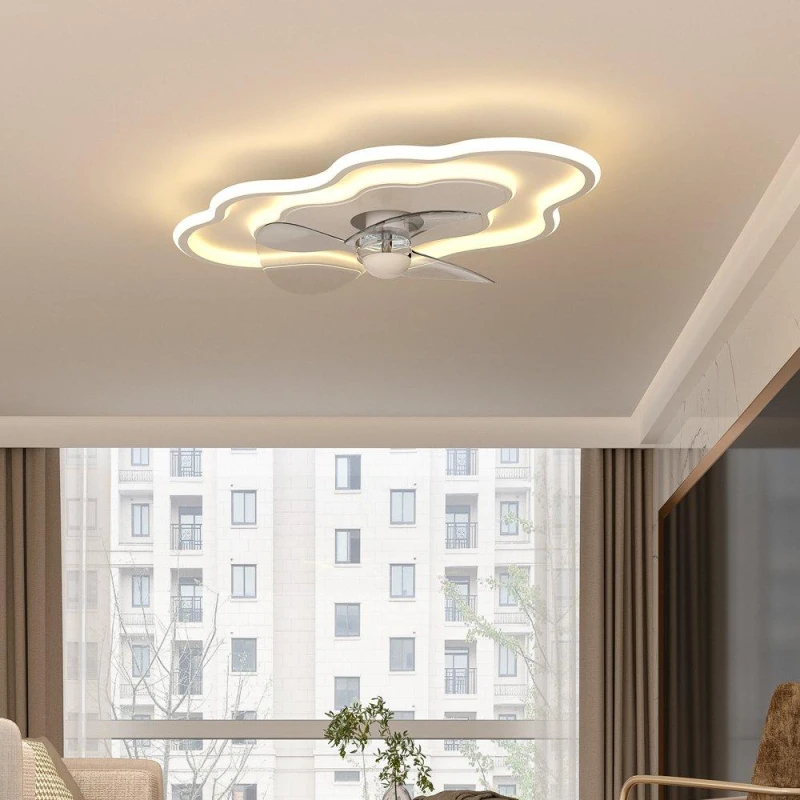 Image of Kabinet UK Cloud-Shaped Ceiling Mount LED Fan Light White unisex One size