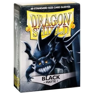 Image of Dragon Shield Standard Matte Black Card Sleeves - 60 Sleeves