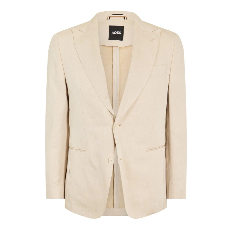 Image of Boss Mens C-Huge-Peak Blazer Dark Beige male 36 (46)