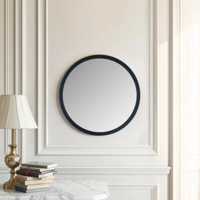 Image of Yearn Mirrors Yearn Mirrors Round Wall Mirror Black 40cm Black One Size Unisex 0756406341772