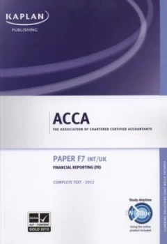Image of Acca Paper F7 Int/uk Financial Reporting by Association of Chartered Certified Accountants Paperback