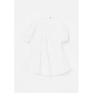Image of Missguided Seam Detail Puff Slv Smock Dress - White