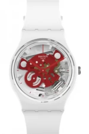 Image of Swatch Time To Red Small Bioceramic Watch SO31W104