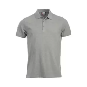 Image of Clique Mens Classic Lincoln Melange Polo Shirt (XS) (Grey Melange)