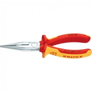 Image of Knipex VDE Insulated Long Nose Pliers 160mm