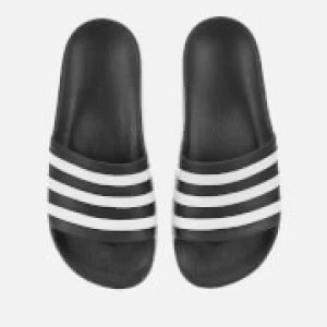 Image of Adidas Adilette Aqua Slide Sandals - Core Black - UK 4 - Black