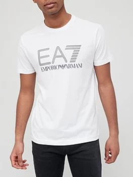 Image of Emporio Armani EA7 Visibility Logo T-Shirt White Size S Men