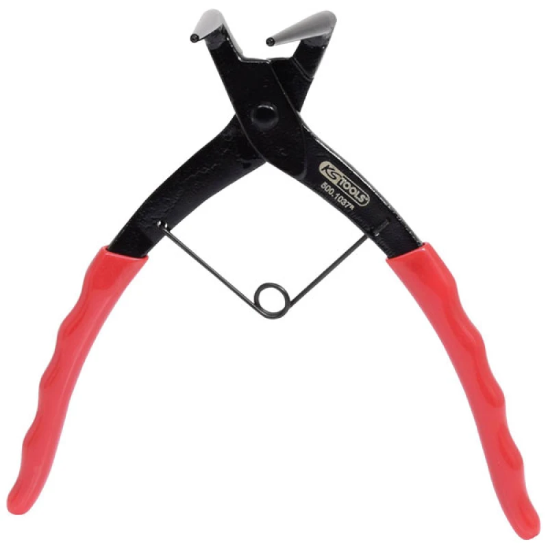 Image of KS TOOLS 500.1037 Circlip Pliers Head Height: 63,0mm, Chrome Vanadium Steel, Length: 185,0mm Chrome Vanadium Steel Circlip Pliers (4565)