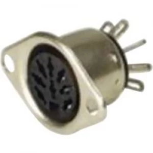 Image of DIN connector Sleeve socket straight pins Number of pins 4 Silver Hirschmann MAB 4