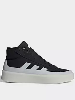 Image of adidas Sportswear Znsored Hi Lifestyle Adult Shoe, Black/White, Size 8, Women