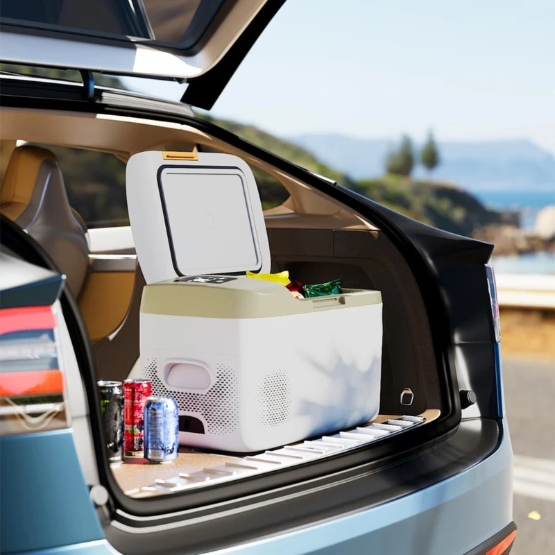 Image of Kabinet UK 23L Portable Car Refrigerator with Display Whitegreen unisex One size