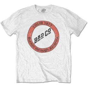 Image of Bad Company - Burnin' Through America Unisex Medium T-Shirt - White