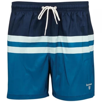 Image of Barbour Double Stripe Swim Shorts - Navy NY91