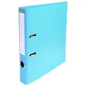 Image of Exacompta Prem Touch Lever Arch File 53502E 55mm PVC, Cardboard 2 ring A4 Blue Pack of 10